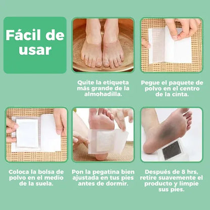 Adhesivo Inteligente Detox - Limpia tu cuerpo naturalmente mientras duermes [50 PARCHES] + [Libro de Jugos Desintoxicantes]